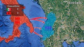 Italian invasion of Albania in 1 minute using Google Earth