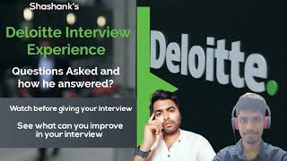 My Deloitte Job Interview Experience for US Tax Consultant-I #interviewexperience #ustax #deloitte