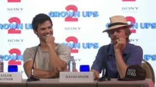 Grown Ups 2 Press Conference - The Cast Working with Taylor Lautner