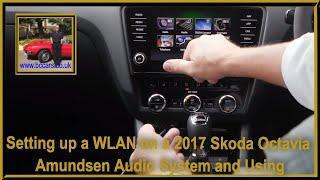 Setting up a WLAN on a 2017 Skoda Octavia Amundsen Audio System and Using