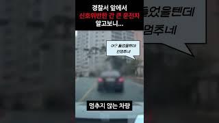 경찰서 앞에서 신호 위반... 알고 보니?