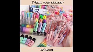 What's your choice?? #choices#schoolsupplies#art#markers#painting#schoolbag#pinkaleli #helena#shorts