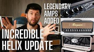 INCREDIBLE Helix Update  - 3 Legendary Amps - BOGNER ECSTASY, Fender SUPER REVERB and EVH 5150