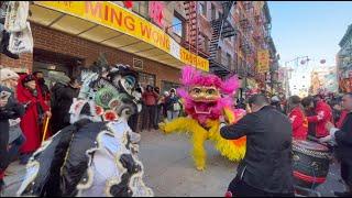 Wan Chi Ming Lion Dance Team Northern and Southern Lion Dance @MingWong-2023 CNY Super Saturday 