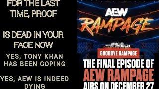 Rampage Gets Canceled Tony Khan Needs To Stop Lying YES AEW IS DYING