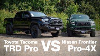 2023 Nissan Frontier Pro-4X vs Toyota Tacoma TRD Pro | Walkaround and Review