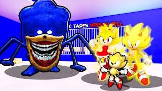 SUPER SONIC FAMILY VS SHIN SONIC TAPES PRISON RUN IN ROBLOX