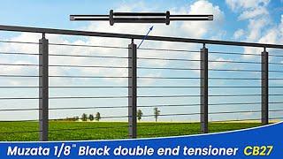 The Best 1/8'' Black Double End Tensioner - Muzata Cable Railing CB27