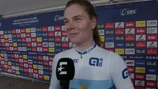 Lotte Kopecky - Interview at the finish - UEC Championships (Limbourg-Flanders) 2024