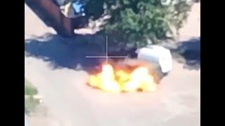 Scooby-Doo Van Destroyed by a Drone in Oleshky, Kherson