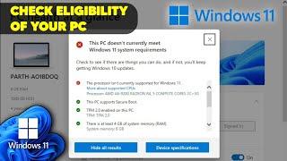 Check if windows 11 is compatible With Your Computer - Tech Tips Parth - windows 11 compatibility