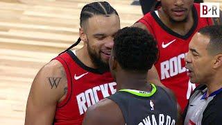 Anthony Edwards & Dillon Brooks Exchange Words After Getting Tangled Up