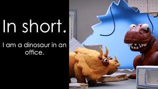 In short. I am a dinosaur in an office. (with French subtitles)