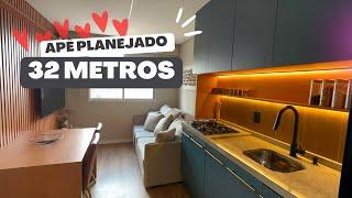 APARTAMENTO REAL 2 dorms Plano&Plano do Matheus e do Pedro | 32 metros | @arquitetomendes