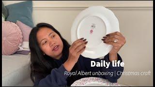 Daily life in England | Royal Albert unboxing | Christmas craft