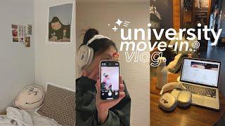 university move in vlog  | room tour, notion setup, studying