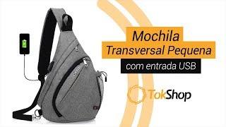 Mochila Transversal com entrada USB - Tok Shop