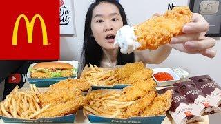 MCDONALD'S CRUNCHY Fish & Fries! Molten Chocolate Pies, Sweet Chilli Fish Burger Eating Show Mukbang