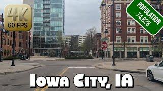 Driving Around Downtown Iowa City, IA in 4k Video