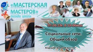 Социальные сети. Общий обзор 07.03.19г. в 13-00мск Валерий Ананин