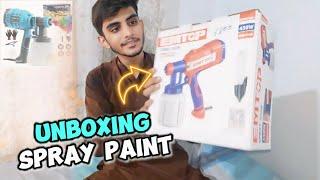We are unboxing paint Spray gun and review