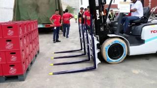 First TCM Forklift (Double Forks) Arrived in Cambodia