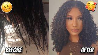 My Curly Hair Routine 2022! *major heat damage*