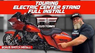 AF Kustoms Electric Center Stand Works With Dual Exhaust! FULL INSTALL!  