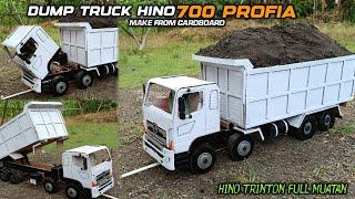 MAKE A MINIATURE DUMP TRUCK HINO 700 PROFIA FROM CARDBOARD