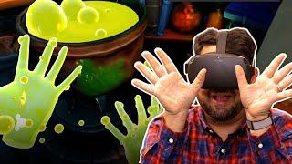 Playing Oculus Quest's newest hand-tracking demo in VR