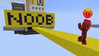 TROLLING Noob with NOOB ALPHABET in BedWars Blockman Go