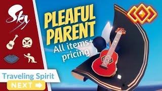 Pleaful Parent PRICES - Acoustic Guitar, Dark Diamond Cape, Moustache - Traveling Spirit - Sky CotL