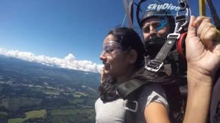 Arya skydives at Skydive Vancouver Island
