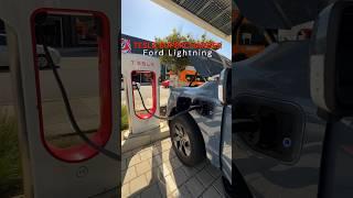 Charging a Ford Lightning at a Tesla Supercharger! ️