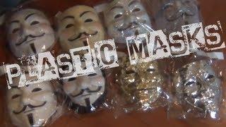 Plastic Anonymous Guy Fawkes Masks Unboxing & Review of V Masks from Blackblok.com