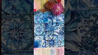 One Paintingwith 427 Blues! #onecolorchallenge #watercolorpainting #artandcraft #art  #painting