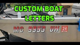 Custom Boat Lettering - Lowe Skorpion Bass Boat