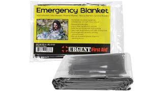 Solar Emergency Blanket 84 x 52, Urgent First Aid, URG-0101