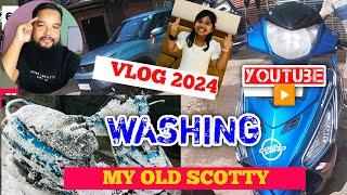 My old scooty washing | Assamese vlog video 2024