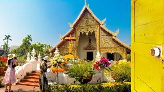 【4K Stroll】Wat Phra Singh - Chiang Mai - Thailand / The Largest Temple in the Old Town