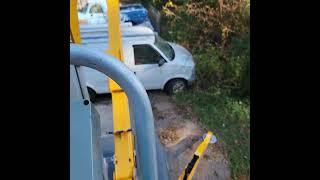 Haulotte 45' man lift tow behind! #electrical #electrician #lift
