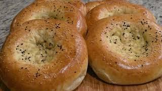 How To Make Tasty Uzbek Bread (Patir Non) at Home ENG CC