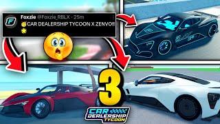 LICENSED ZENVO CARS COMING IN CDT! ROBLOX CAR DEALERSHIP TYCOON ZENVO LICENSED UPDATE SNEAK PEEK