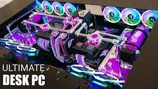 $13000 ULTIMATE Custom Water Cooled Desk Gaming PC Build - Time Lapse - 2080 ti  i9 9980XE