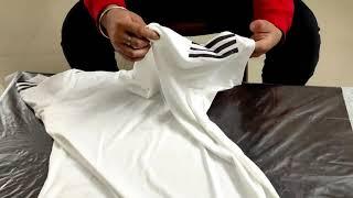 ADIDAS Men White Club 3 Stripes Solid Tennis T-Shirt Unboxing || Sports Thsirts || Adidas || 