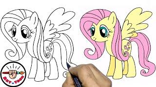 how to draw Fluttershy from my little pony step by step easy