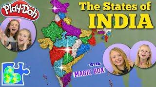 INDIA MAP || Learn the States of INDIA! || Play-Doh Map! ||  भारत का मानचित्र