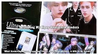 Archive My Kpop Binders With Me!  Stray Kids, ATEEZ, BTS, & Twice!