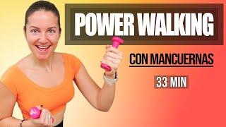 CAMINATA PODEROSA‍️: Esculpe Tu Cuerpo con Mancuernas y Energía Positiva 30 MIN (1er TRIMESTRE )