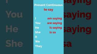 Present Continuous - to say